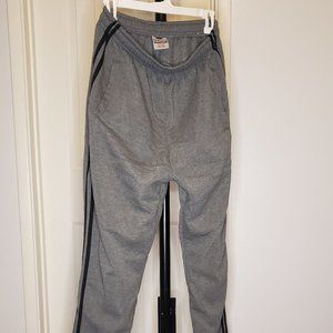 Men's Gray w/ Black Outlines Best Sports Fleece Sweatpants Large